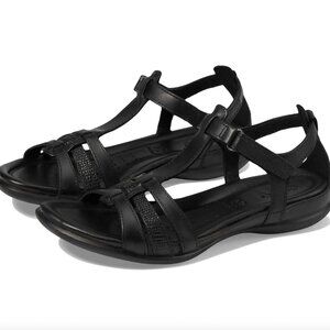 ECCO Flash T-Strap Sandal Black - Size EU 41 (10-10.5 US) Women's